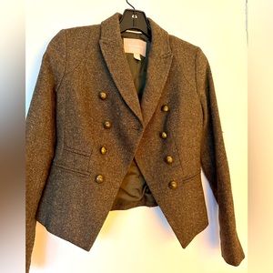 Banana Republic double breasted wool jacket in khak